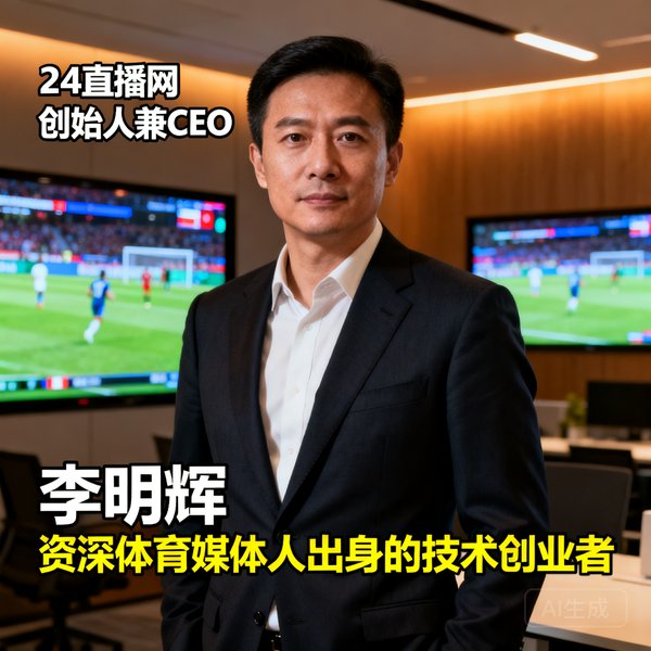 24直播网创始人兼CEO李明辉，资深体育媒体人出身的技术创业者
